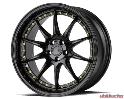 AodHan Wheels DS07 Wheel 19x11 5x114.3 22 Gloss Black with Gold Rivets - DS71911511422GB