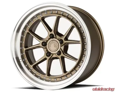 Aodhan DS08 18x9.5 Wheels 5x114.3 15 Bronze Machined Lip