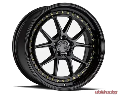 AodHan Wheels DS08 Wheel 18x9.5 5x100 35 Gloss Black with Gold Rivets - DS81895510035GB