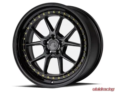 AodHan Wheels DS08 Wheel 18x9.5 5x100 35 Gloss Black with Gold Rivets - DS81895510035GB