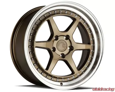 AodHan Wheels DS09 Wheel 19x11 5x114.3 15 Bronze with Machined Lip - DS91911511415BZ