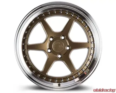 AodHan Wheels DS09 Wheel 19x11 5x114.3 15 Bronze with Machined Lip - DS91911511415BZ