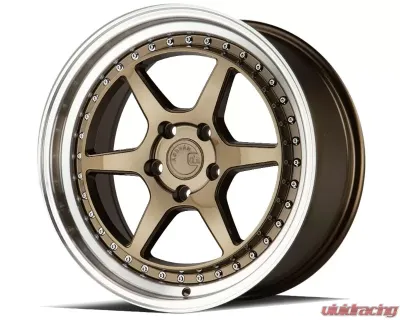 AodHan Wheels DS09 Wheel 19x11 5x114.3 15 Bronze with Machined Lip - DS91911511415BZ