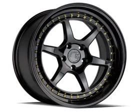 AodHan Wheels DS09 Wheel 18x9.5 5x100 35 Gloss Black with Gold Rivets