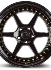 AodHan Wheels DS09 Wheel 19x11 5x114.3 22 Gloss Black with Gold Rivets                                     - DS91911511422GB - Image 2