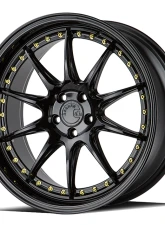 AodHan Wheels DS07 Wheels 5x114.3 19x9.5 35 Gloss Black w/ Gold Rivets                                     - DS71985511435GB - Image 3