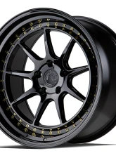 AodHan Wheels DS-X Wheels 5x114.3 18x10.5 22 Gloss Black w/ Gold Rivets                                     - DSX18105511422GB - Image 3