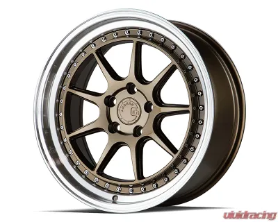 AodHan Wheels DS-X Wheels 5x100 18x9.5 35 Bronze w/ Machined Lip - DSX1885510035BZ
