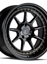 AodHan Wheels DS-X Wheels 5x114.3 18x9.5 35 Gloss Black w/ Gold Rivets                                     - DSX1885511435GB - Image 3