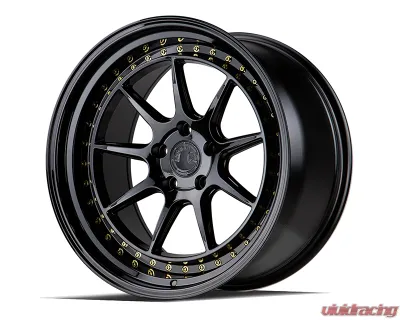 AodHan Wheels DS-X Wheels 5x114.3 18x8.5 15 Gloss Black w/ Gold Rivets - DSX1911511415GB
