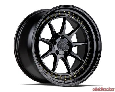 AodHan Wheels DS-X Wheels 5x114.3 18x8.5 15 Gloss Black w/ Gold Rivets - DSX1911511415GB