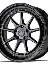 AodHan Wheels DS-X Wheels 5x114.3 19x9.5 35 Gloss Black w/ Gold Rivets                                     - DSX1985511435GB - Image 3