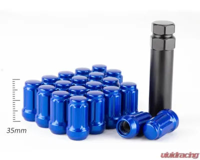 AodHan Wheels 12x1.5 SPL35 6 Spline Lug Nuts - AHLNSPL351215BL