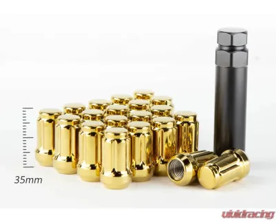 AodHan Wheels 12x1.5 SPL35 6 Spline Lug Nuts - AHLNSPL351215GD