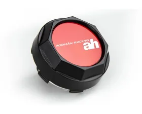 AodHan Wheels Raised Center Cap Matte Black w/ Red Decal
