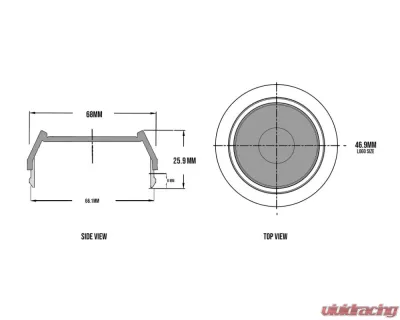 AodHan Wheels DS Raised Center Cap - DS_RCap_VC