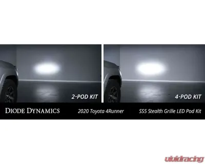 Diode Dynamics SS5 Stealth Grille LED Pod Bracket Kit Toyota 4Runner 2014-2023 - DD7550