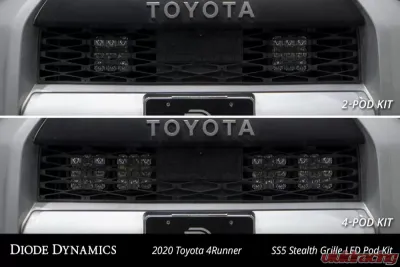 Diode Dynamics SS5 Stealth Grille LED Pod Bracket Kit Toyota 4Runner 2014-2023 - DD7550
