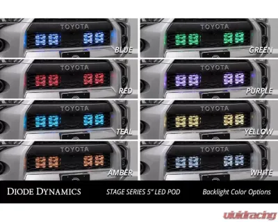 Diode Dynamics SS5 Stealth Grille LED Pod Bracket Kit Toyota 4Runner 2014-2023 - DD7550