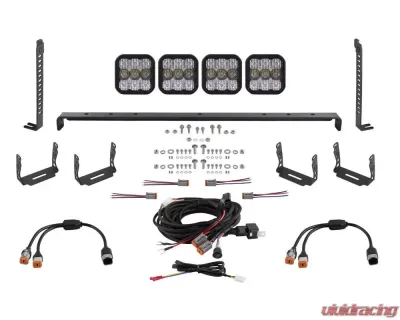 Diode Dynamics SS5 Stealth Grille LED 4-Pod Kit Sport White Combo Toyota 4Runner 2014-2023 - DD7542