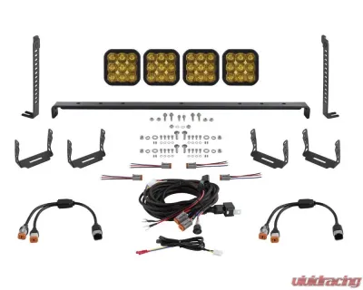 Diode Dynamics SS5 Stealth Grille LED 4-Pod Kit Sport Yellow Driving Toyota 4Runner 2014-2023 - DD7547