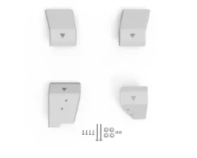 RIVAL 4x4 Aluminum Front And Rear Lower Control Arms Skid Plate