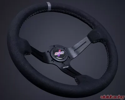 DND Performance 75mm Alcantara Gray Stitch Race Steering Wheel - ARW-GR