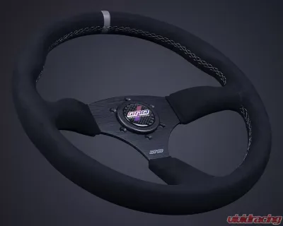 DND Performance 50mm Alcantara Gray Stitch Touring Steering Wheel - ATW-GR
