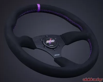 DND Performance 50mm Alcantara Purple Stitch Touring Steering Wheel - ATW-PR