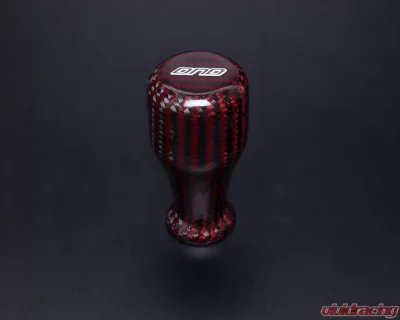 DND Performance 8" x 1.25" Red Carbon Fiber Race Shifter Knob Mazda | Hyundai | Mitsubishi | Nissan - CFK-RD-8125