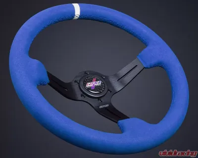 DND Performance Full Colored Blue Alcantara Race Steering Wheel - FCAW-BLU