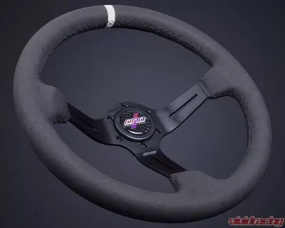 DND Performance Full Colored Gray Alcantara Race Steering Wheel - FCAW-GR