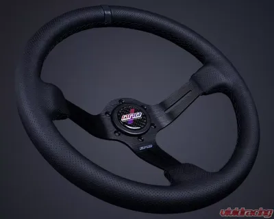 DND Performance 75mm Black Perforated Leather Race Steering Wheel - PRW-BLK