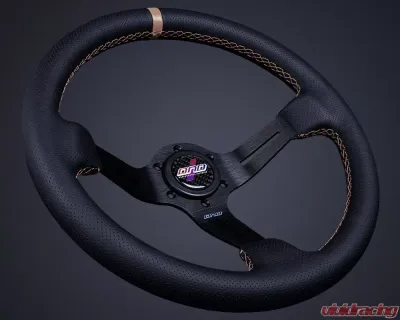 DND Performance 75mm Tan Perforated Leather Race Steering Wheel - PRW-TN