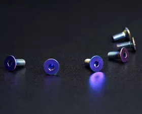 DND Performance 6pcs Steel Midnight Chrome Anodized Steering Wheel Screws