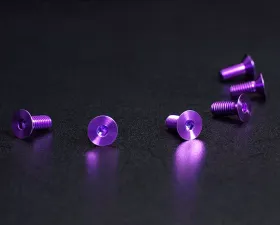 DND Performance 6pcs Titanium Purple Anodized Steering Wheel Screws