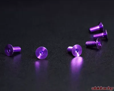 DND Performance 6pcs Titanium Purple Anodized Steering Wheel Screws - SWHW-PR-TI