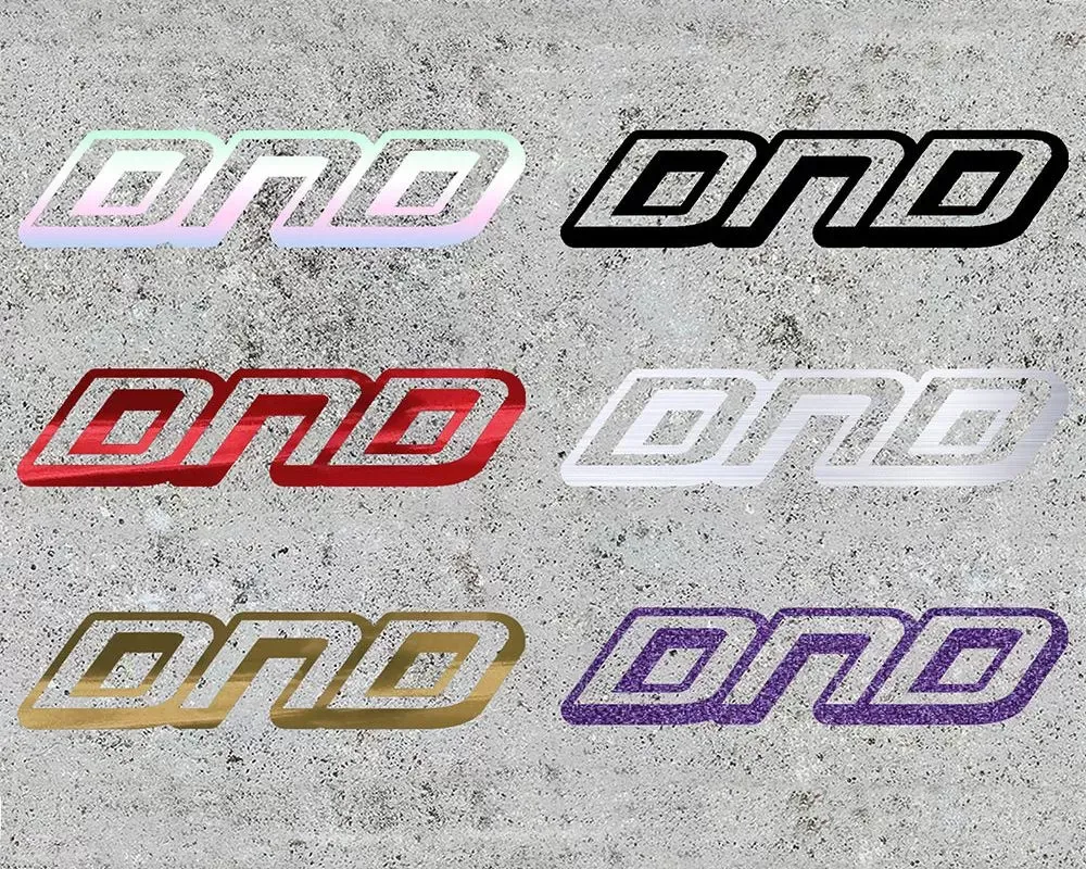 DND Performance 6" x 1.25" Neo Chrome Vinyl Decal - VD-NC