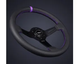 DND Performance Interior Purple 50mm Leather Race Wheel