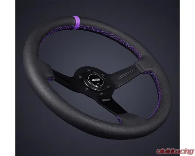 DND Performance Interior Purple 50mm Leather Race Wheel - LRW-PR-50