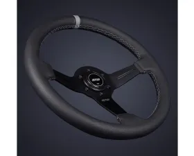 DND Performance Interior Gray Stitch 50mm Leather Race Steering Wheel
