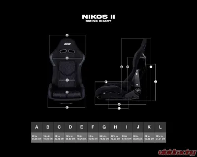 DND Performance Nikos II Carbon Fiber Seat - Black - NKS2-BK-CF