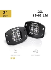 North Lights 2" Pair Flush Mount LED Spot Light                                     - NRTH-FM-2-S - Image 3