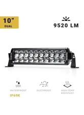 North Lights 10" Dual Row Spot/Flood Combo LED Light Bar                                     - NRTH-LB-DR-10-C - Image 5