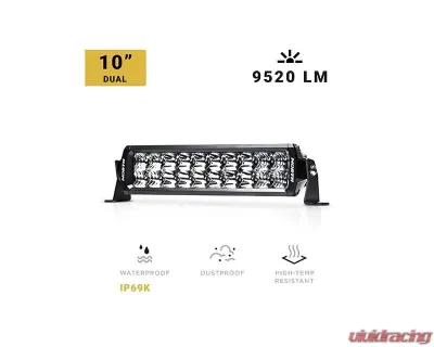North Lights 10" Dual Row Spot/Flood Combo LED Light Bar - NRTH-LB-DR-10-C