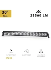 North Lights 30" Dual Row Spot/Flood Combo LED Light Bar                                     - NRTH-LB-DR-30-C - Image 3
