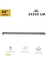 North Lights 40" Single Row Spot/Flood Combo LED Light Bar                                     - NRTH-LB-SR-40-C - Image 3