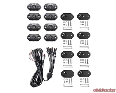 North Lights 8-Piece Red LED Rock Light - NRTH-RL-8-R