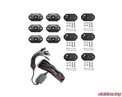 North Lights 8-Piece Color Changing RGB LED Rock Light - NRTH-RL-8-RGB