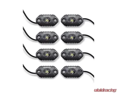 North Lights 8-Piece Bright White LED Rock Light - NRTH-RL-8-W